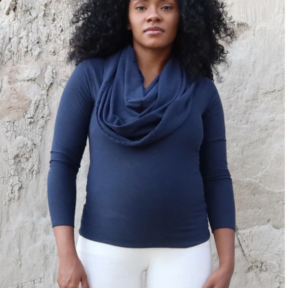 Gaia Conceptions Super Cowl Pencil Cropped Shirt